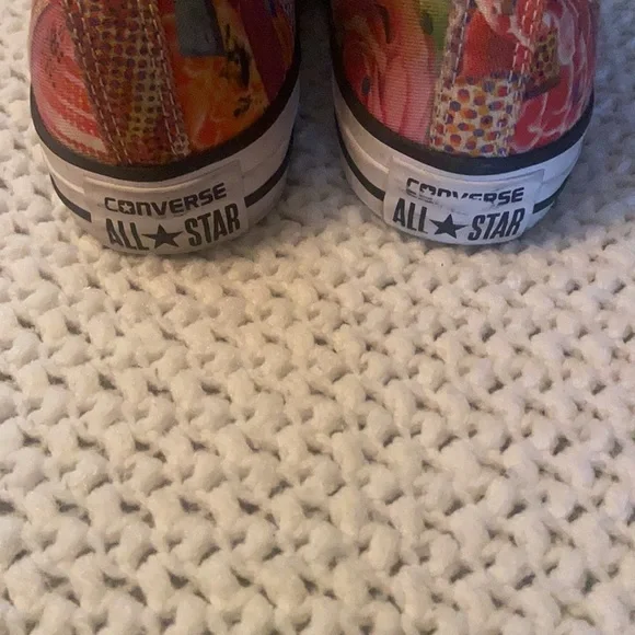 Converse Canvas High Top Floral Orange and Red Pattern-Women’s Size 5 - Picture 5 of 8